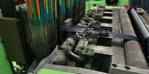 A narrow loom running