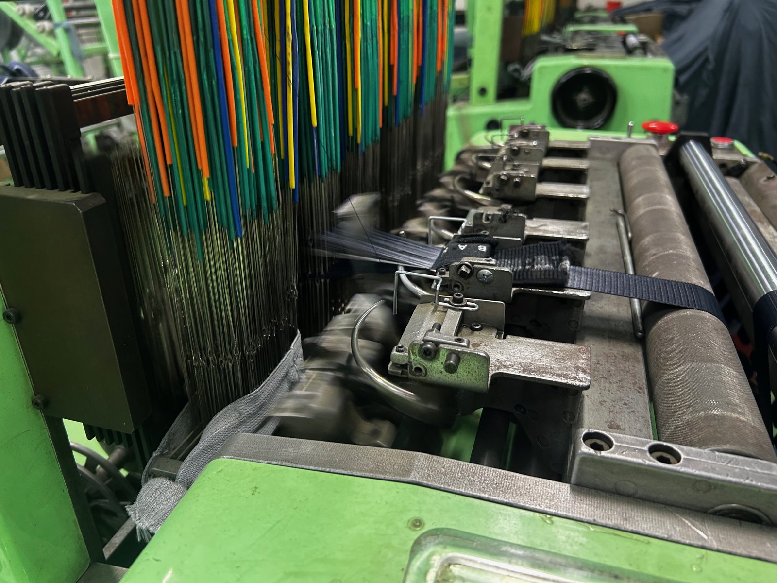A narrow loom running