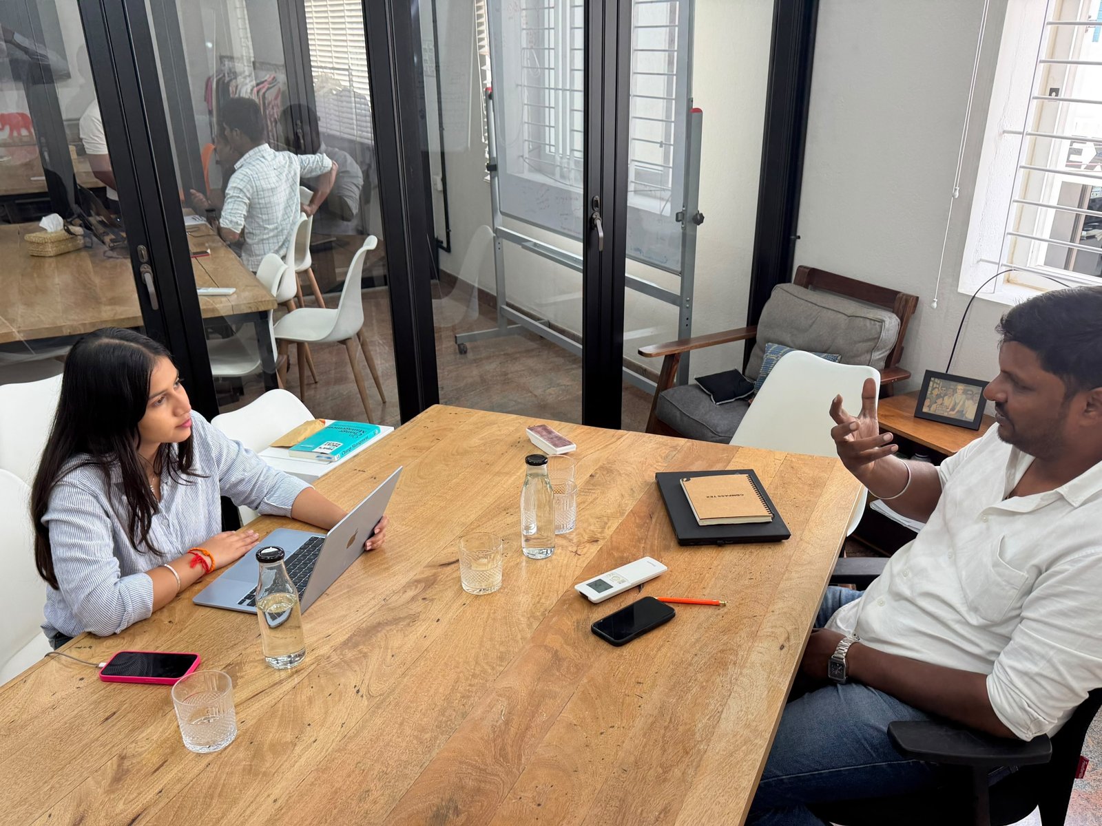A meeting at a customer's office