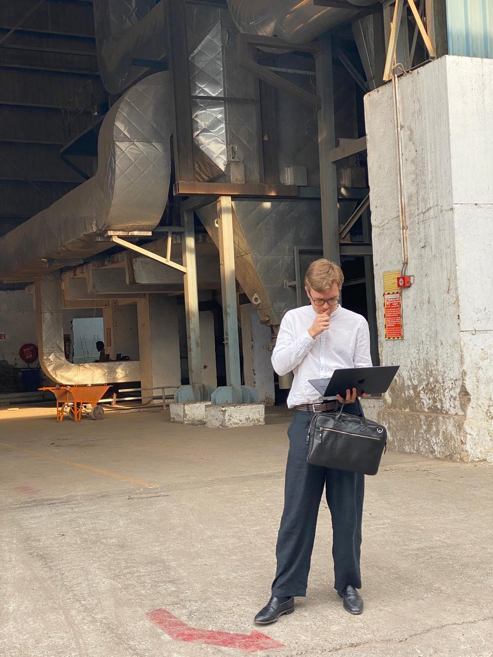 Jérôme at the plant
