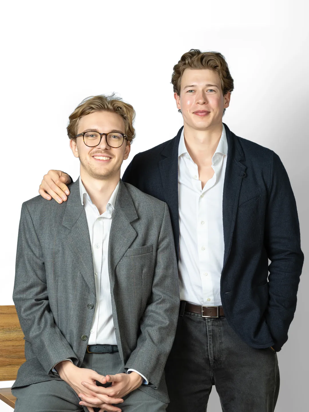 Daita Labs co-founders Jérôme Schmidt, seated, and Luis Voss, standing with a hand on his shoulder